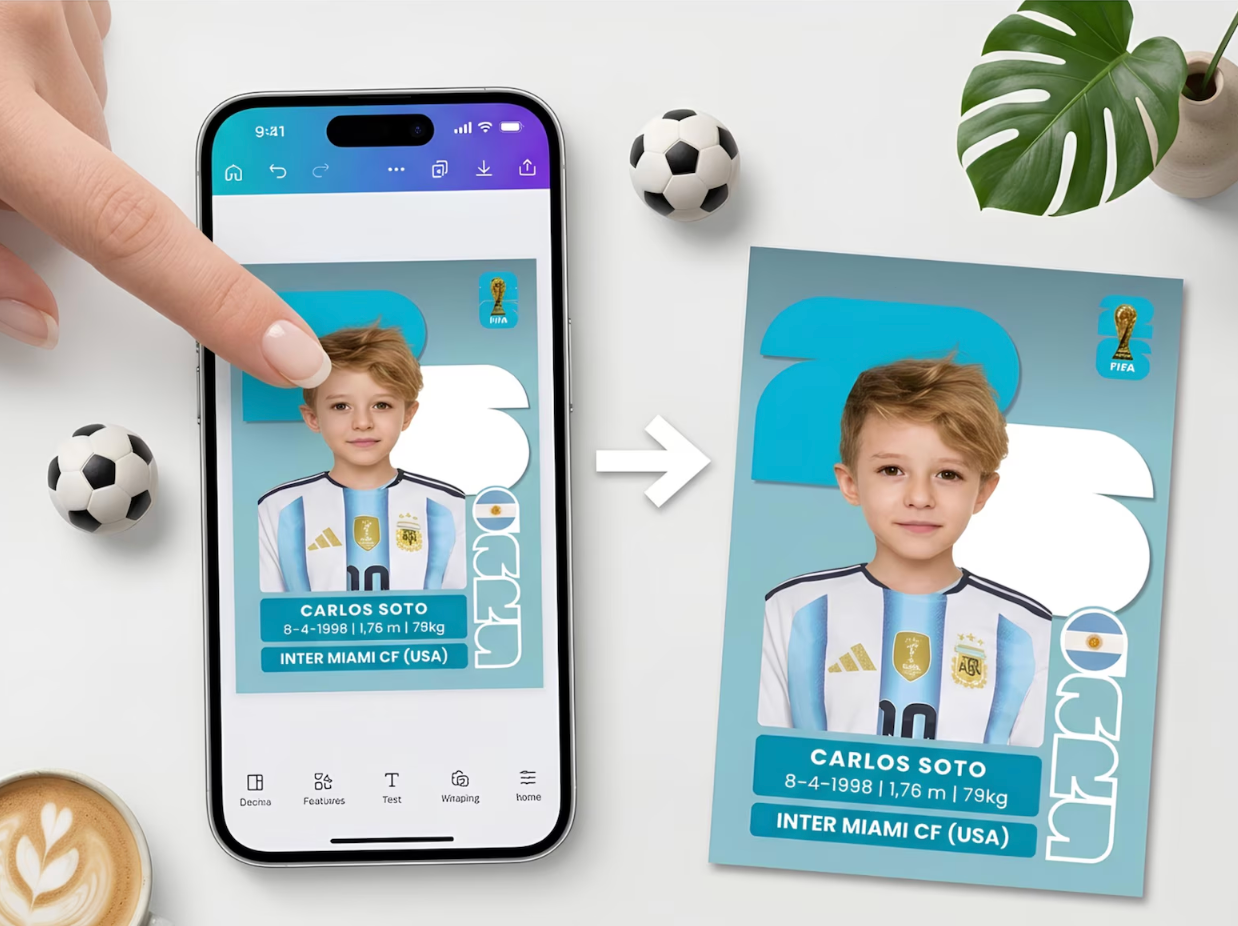 Plantilla Editable Figurita Personalizada | Creá tu Propia Figuita del Mundial
